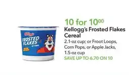 Publix Kellogg's Frosted Flakes Cereal offer