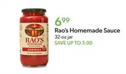 Publix Rao's Homemade Sauce offer