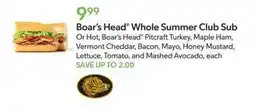 Publix Boar's Head Whole Summer Club Sub offer