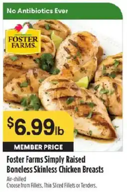 Raley's Foster Farms Simply Raised Boneless Skinless Chicken Breasts offer