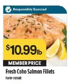 Raley's Fresh Coho Salmon Fillets offer