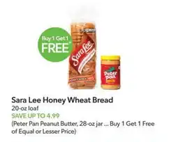 Publix Sara Lee Honey Wheat Bread offer
