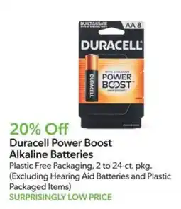 Publix Duracell Power Boost Alkaline Batteries offer