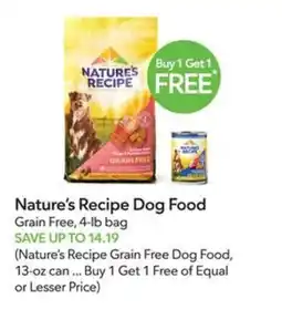 Publix Nature's Recipe Dog Food offer