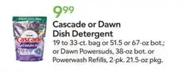 Publix Cascade or Dawn Dish Detergent offer
