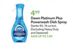 Publix Dawn Platinum Plus Powerwash Dish Spray offer