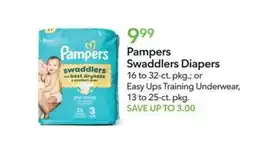 Publix Pampers Swaddlers Diapers offer