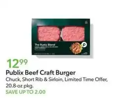 Publix Publix Beef Craft Burger offer
