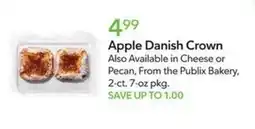 Publix Publix Bakery Apple Danish Crown offer