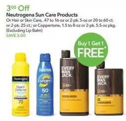 Publix Neutrogena Sun Care Products or Hair or Skin Care or Coppertone offer