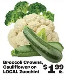 Rosauers Broccoli Crowns, Cauliflower or Local Zucchini offer