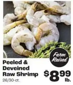 Rosauers Farm Raised Peeled & Deveined Raw Shrimp offer