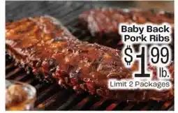 Rosauers Baby Back Pork Ribs offer