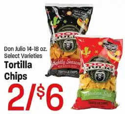 Maceys Don Julio tortilla chips offer