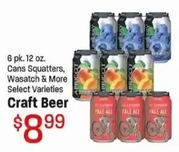 Maceys Cans Squatters, Wasatch & More Craft Beer offer