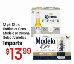 Maceys Corona Premier or Modelo Oro offer