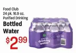 Maceys Food Club purified drinking water offer