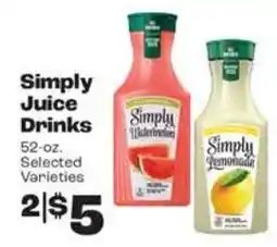 Rosauers Simply Juice Drinks offer