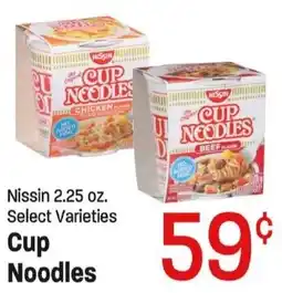 Maceys Nissin cup noodles offer