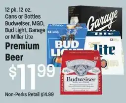 Maceys Budweiser, MGD, Bud Light, Garage or Miller Lite Premium Beer offer