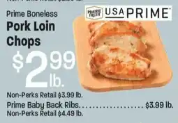 Maceys Prairie Farms Usa Prime Prime Boneless Pork Loin Chops offer