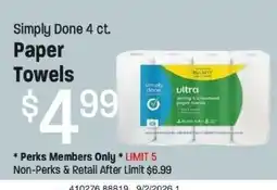 Maceys Simply Done paper towels offer