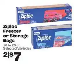 Rosauers Ziploc freezer or storage bags offer