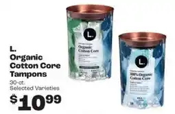 Rosauers L. organic cotton core tampons offer