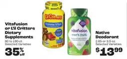 Rosauers Vitafusion or L'il Critters Dietary Supplements offer