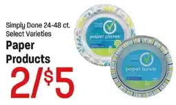Maceys Simply Done paper products offer