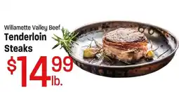 Maceys Willamette Valley Beef Tenderloin Steaks offer