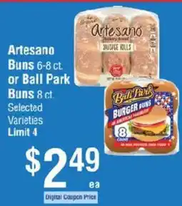 Smart & Final Artesano Buns or Ball Park Buns offer