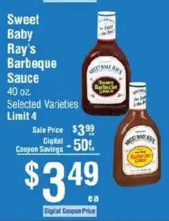 Smart & Final Sweet Baby Ray's Barbecue Sauce offer