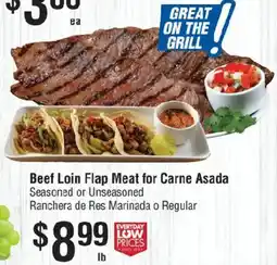 Smart & Final Beef Loin Flap Meat for Carne Asada offer