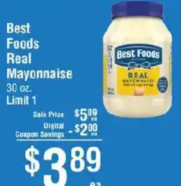 Smart & Final Best Foods Real Mayonnaise offer