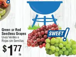 Smart & Final Green or Red Seedless Grapes offer