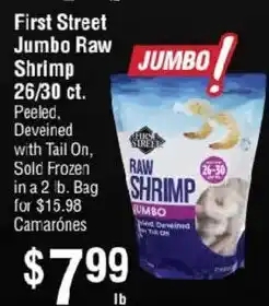 Smart & Final First Street jumbo raw shrimp offer