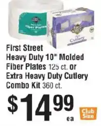 Smart & Final First Street heavy duty 10" molded fiber plates or extra heavy duty cutlery combo kit offer