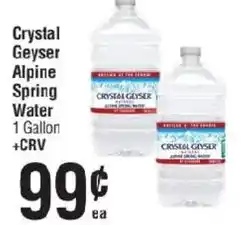 Smart & Final Crystal Geyser Alpine Spring Water offer