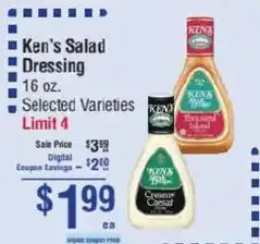 Smart & Final Ken's Salad Dressing offer
