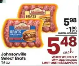 Harp's Market Johnsonville Select Brats offer