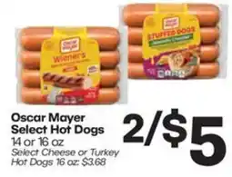 Harp's Market Oscar Mayer Select Hot Dogs offer
