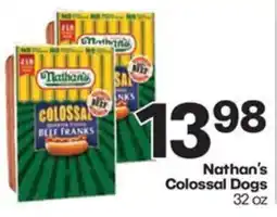 Harp's Market Nathan's Colossal Dogs offer