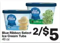 Harp's Market Blue Ribbon Select Ice Cream Tubs offer