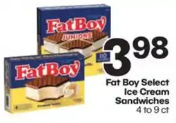 Harp's Market Fat Boy Select Ice Cream Sandwiches offer