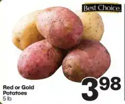 Harp's Market Best Choice Red or Gold Potatoes offer