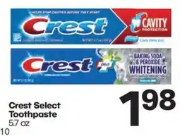 Harp's Market Crest Select Toothpaste offer