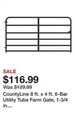 Tractor Supply Company CountyLine 8 ft. x 4 ft. 6-Bar Utility Tube Farm Gate, 1-3/4 in. Tube, Blue offer