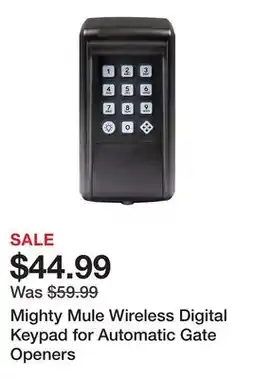 Tractor Supply Company Mighty Mule Wireless Digital Keypad for Automatic Gate Openers offer