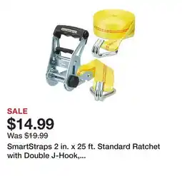 Tractor Supply Company SmartStraps 2 in. x 25 ft. Standard Ratchet with Double J-Hook, 1,667 lb., Yellow offer